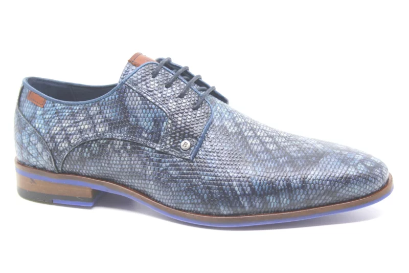 Berkelmans Berkelmans Oulton Navy Black Print - Wijdte G 1/2